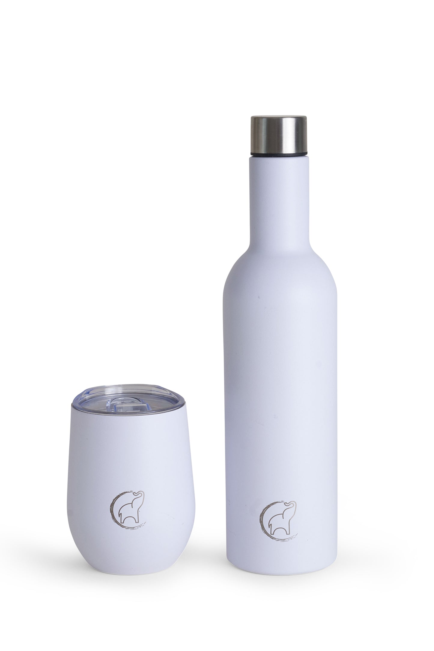 Wine Bottle - Dove White